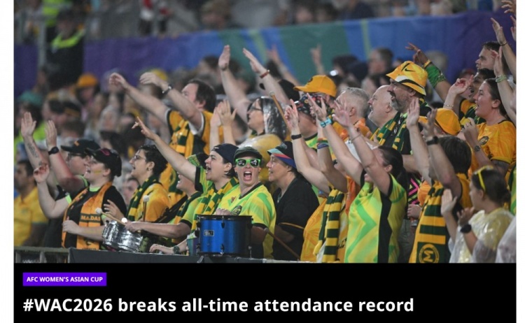世界杯高清直播地址-亚足联：本届女足亚洲杯总观赛人次已达82371人，创历史纪录